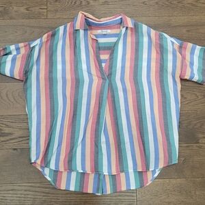 Madewell Multicolor Striped Blouse